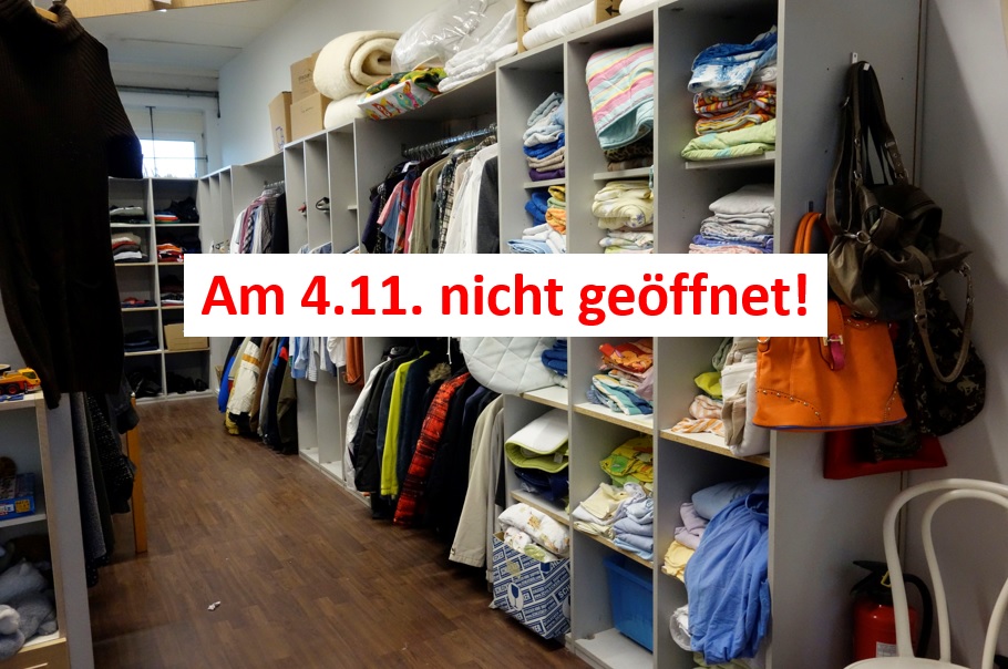 Kleiderkammer krankheitsbedingt geschlossen